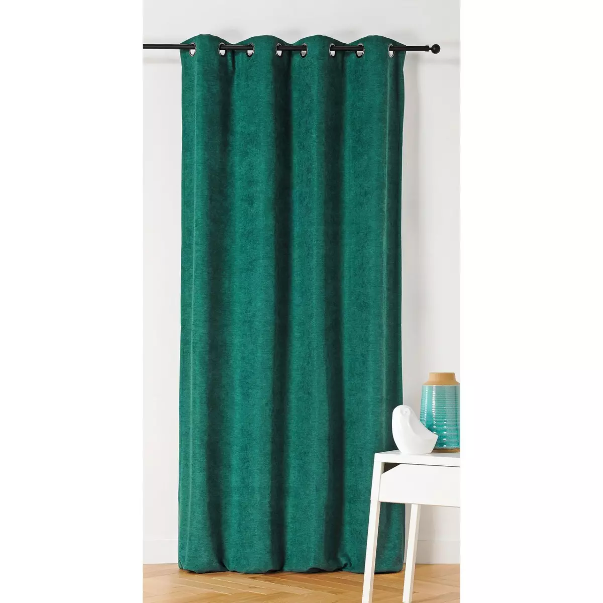 Rideau occultant isolant (140 x H260 cm) Alaska Vert pin 2