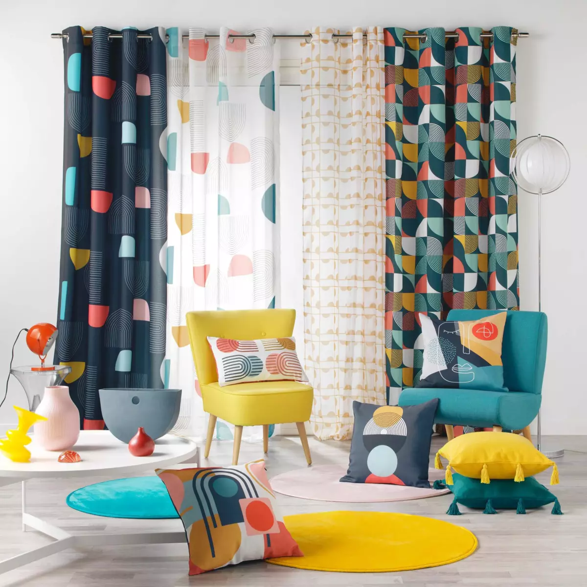 Tenda trasparente (140 x 240 cm) Popart Multicolore 4