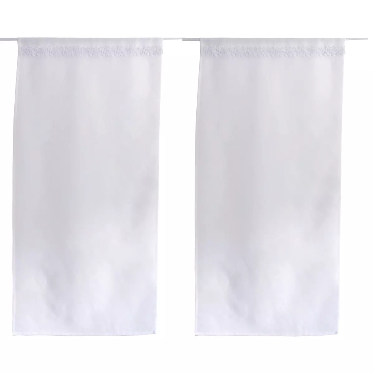 Juego de visillos (60 x 90 cm) Anna Blanco