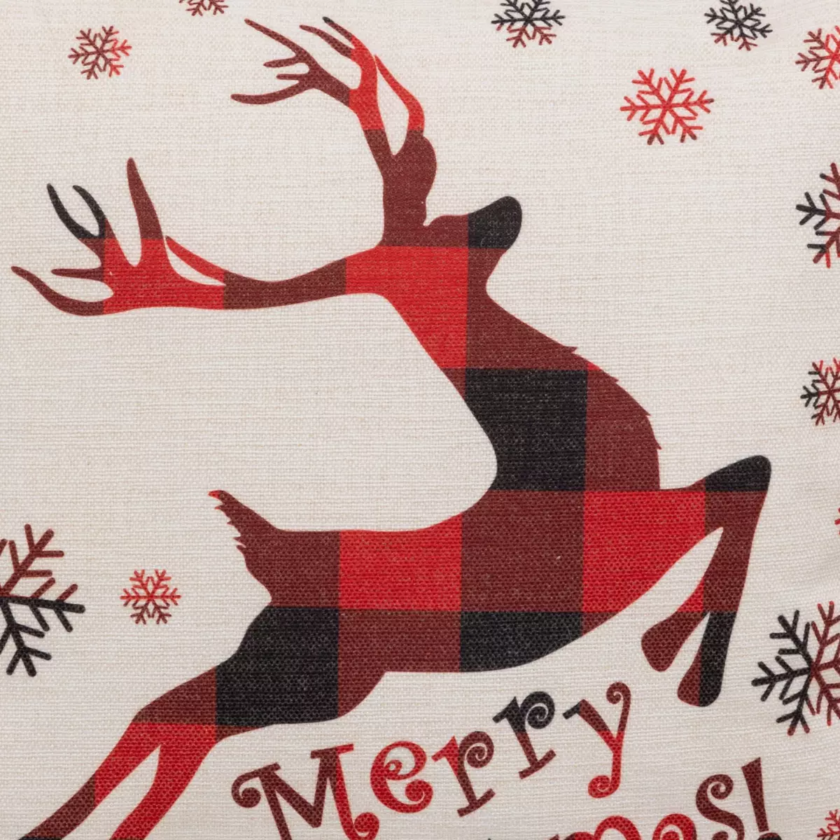 Coussin de noël carré (40 cm) Merry Christmas Beige