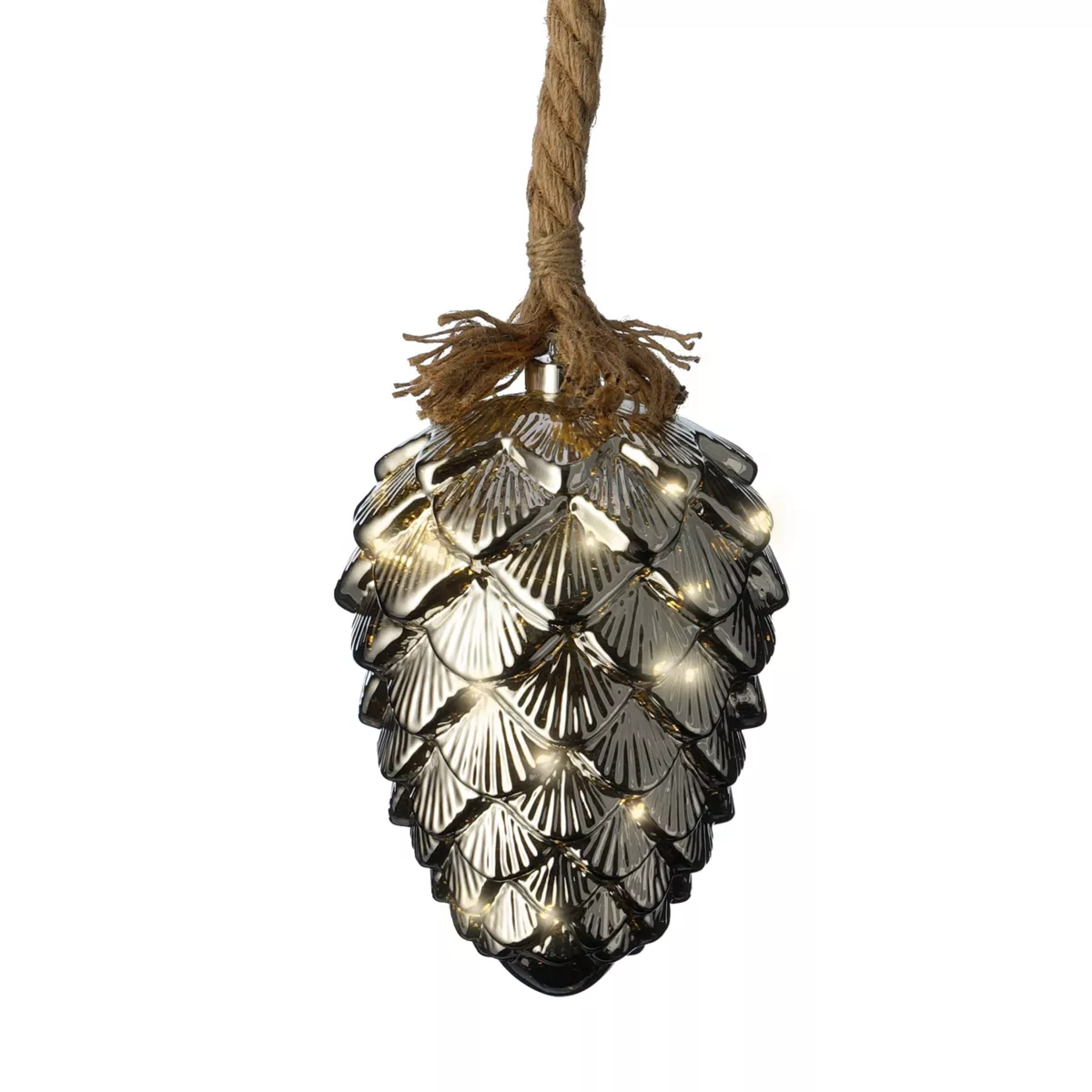 Batteriebetriebener leuchtender Tannenzapfen Anhänger Warmweiß