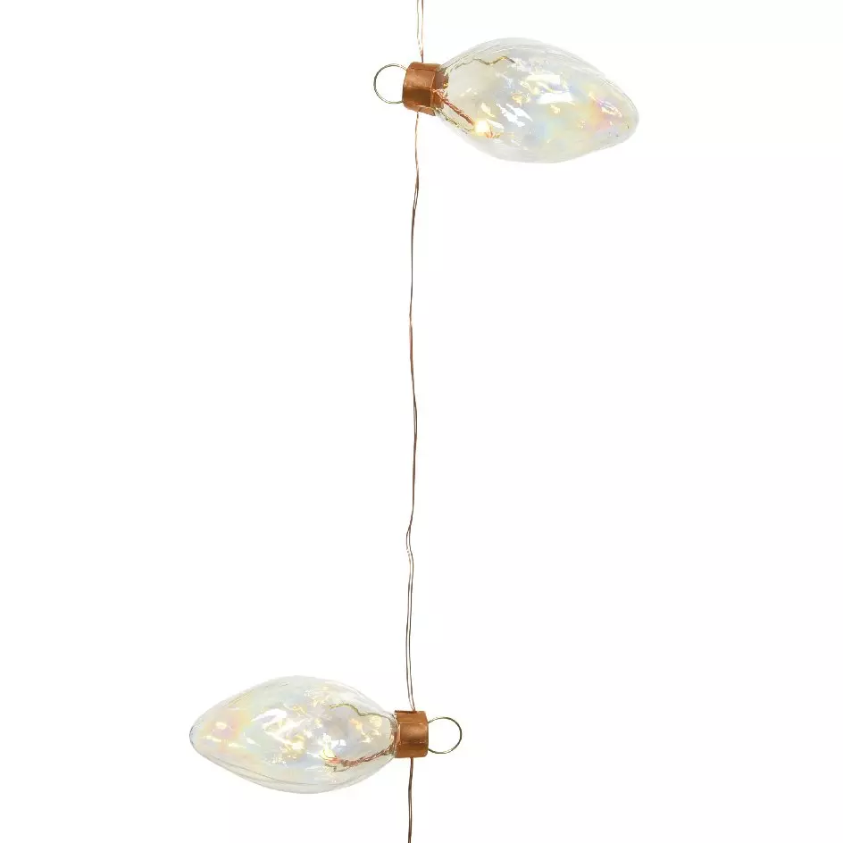 Guirlande lumineuse à piles Irisé Blanc chaud 20 LED 1