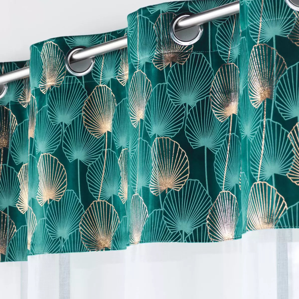 Voilage (140 x 240 cm) Clairine Vert émeraude 2