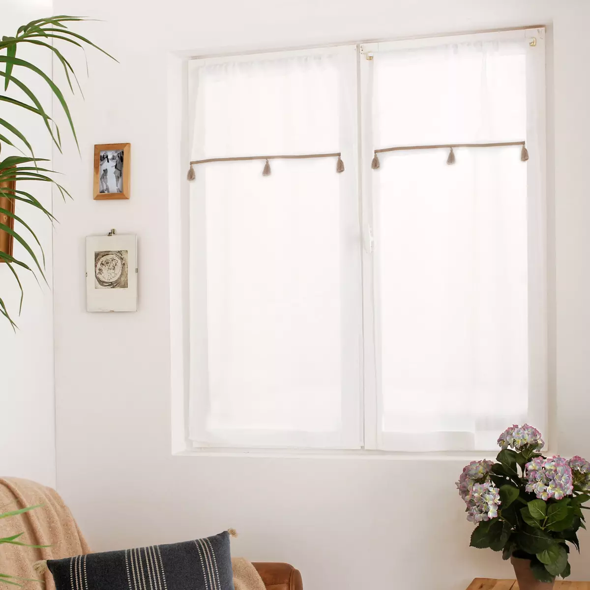 Coppia di tendine (60 x 160 cm) Linea Ecru 1