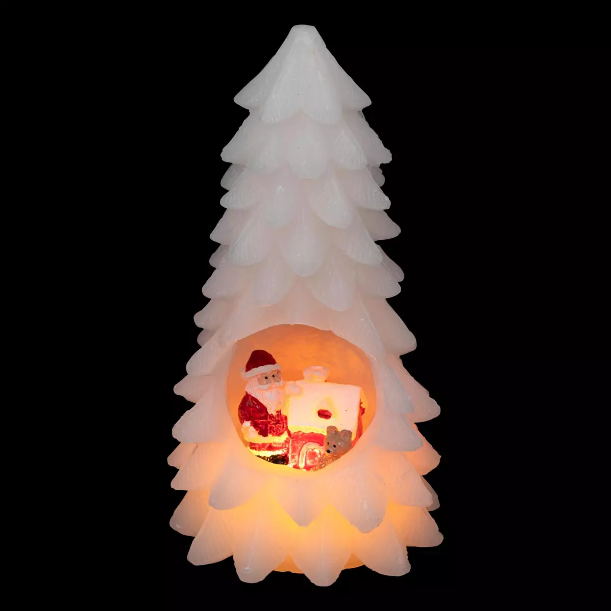 Vela LED  Árbol de Navidad y Papá Noel Blanco 2