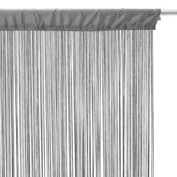 Fadenvorhang (90 x H200 cm) Einfarbig Grau 2