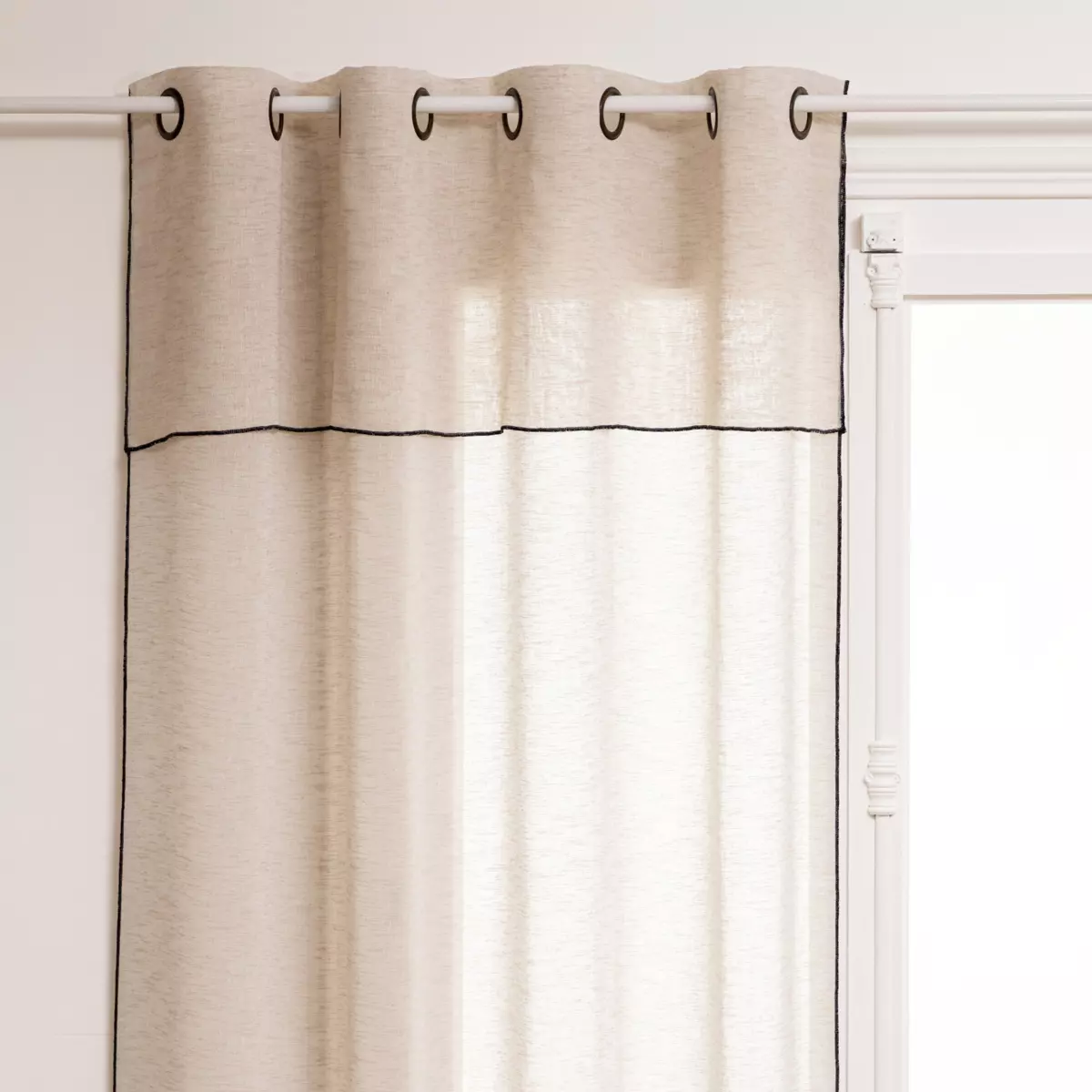 Visillo con volante (140 x 240 cm) Fred Beige