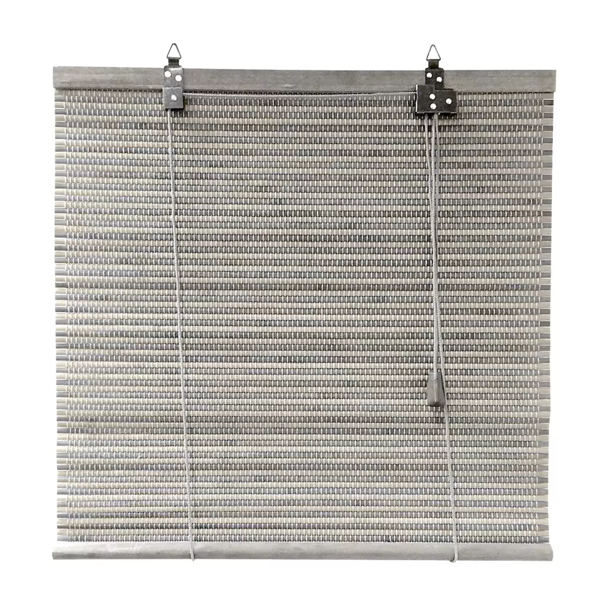 Store enrouleur à baguettes (120 x 180 cm) Bambou Gris clair / gris foncé 2
