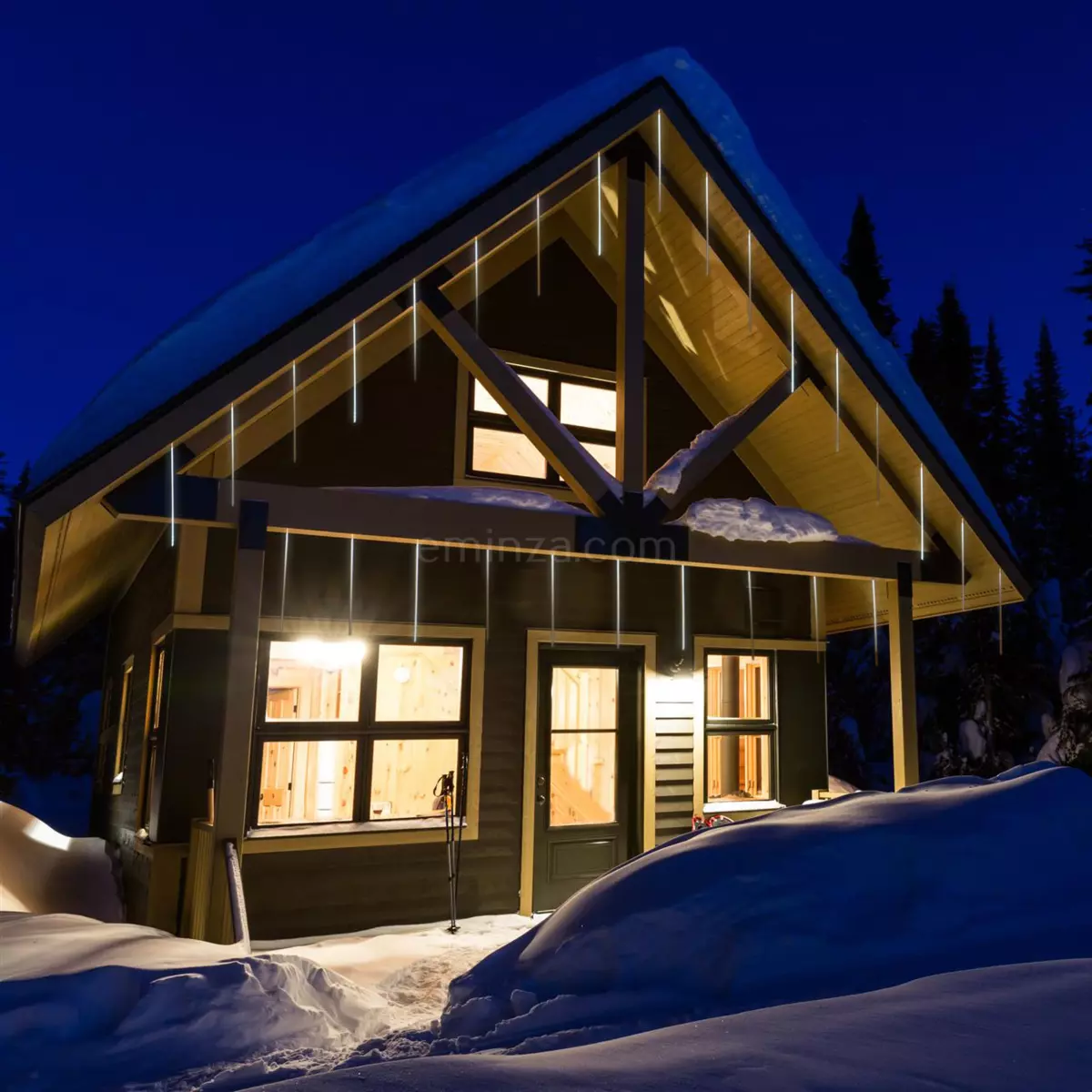 Stalattite luminosa lung.6 m Ghiaccioli sfilanti Bianco freddo 210 LED 3