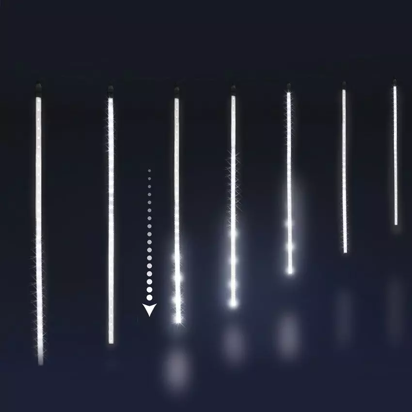 Stalactite lumineuse L6 m Glaçons défilement Blanc froid 210 LED 4