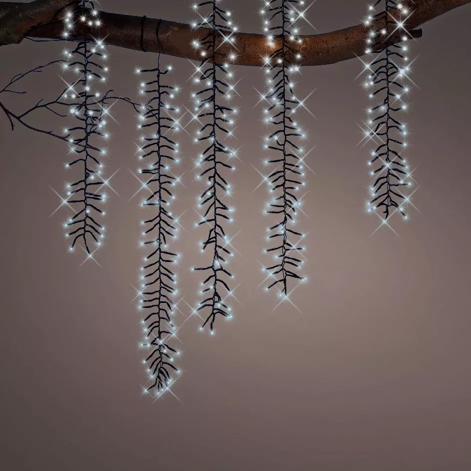 Cascade lumineuse effet tombée de neige L2 m Blanc froid 480 LED CN 2