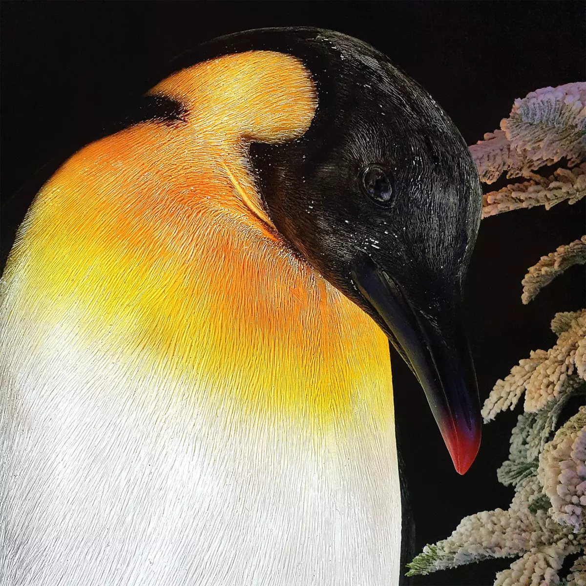 Verlichte pinguïn en zijn kleintje Koudwit 8 LED 2