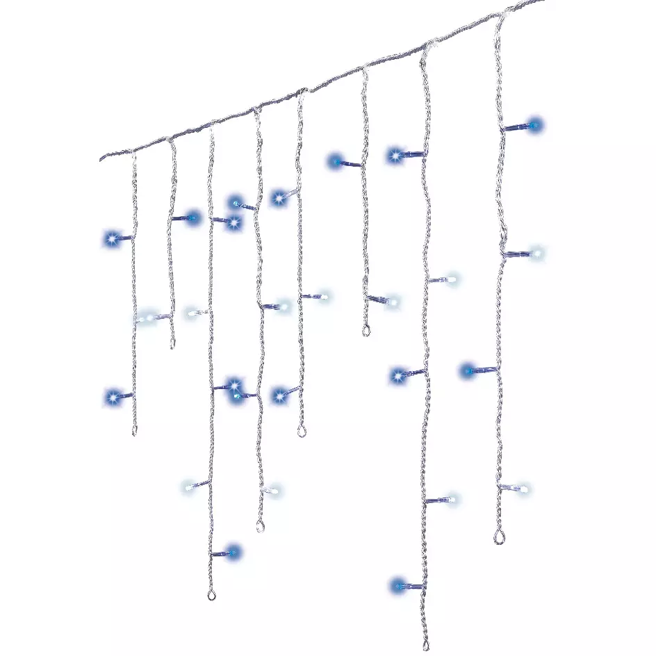 Estalactitas de luces 7,50 m Bicolor Azul y blanco frío 175 LED 4