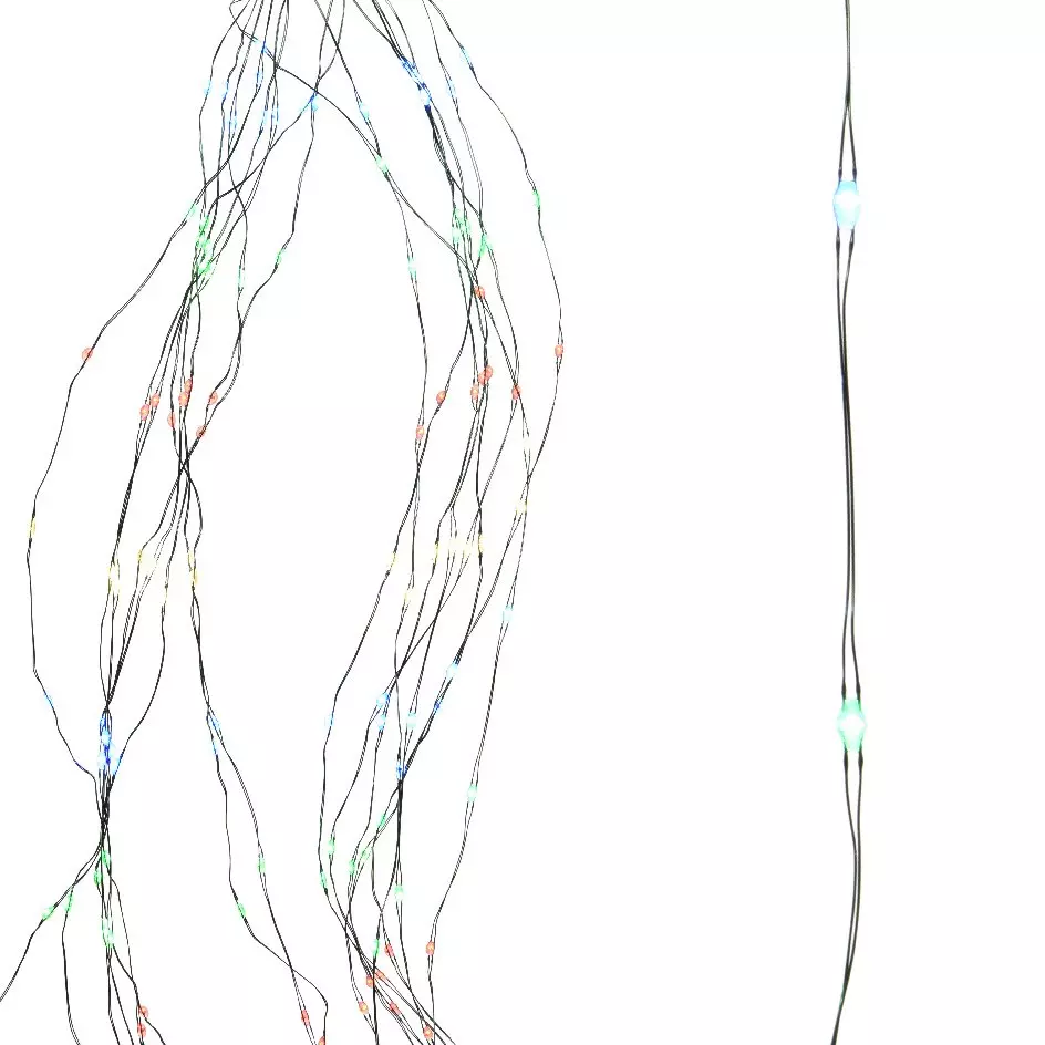 Cortina de luces para árbol Micro led H1,80 m Multicolor 408 LED 4