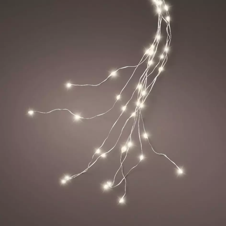 Cortina de luces para árbol Micro led H2,10 m Blanco cálido 672 LED 5