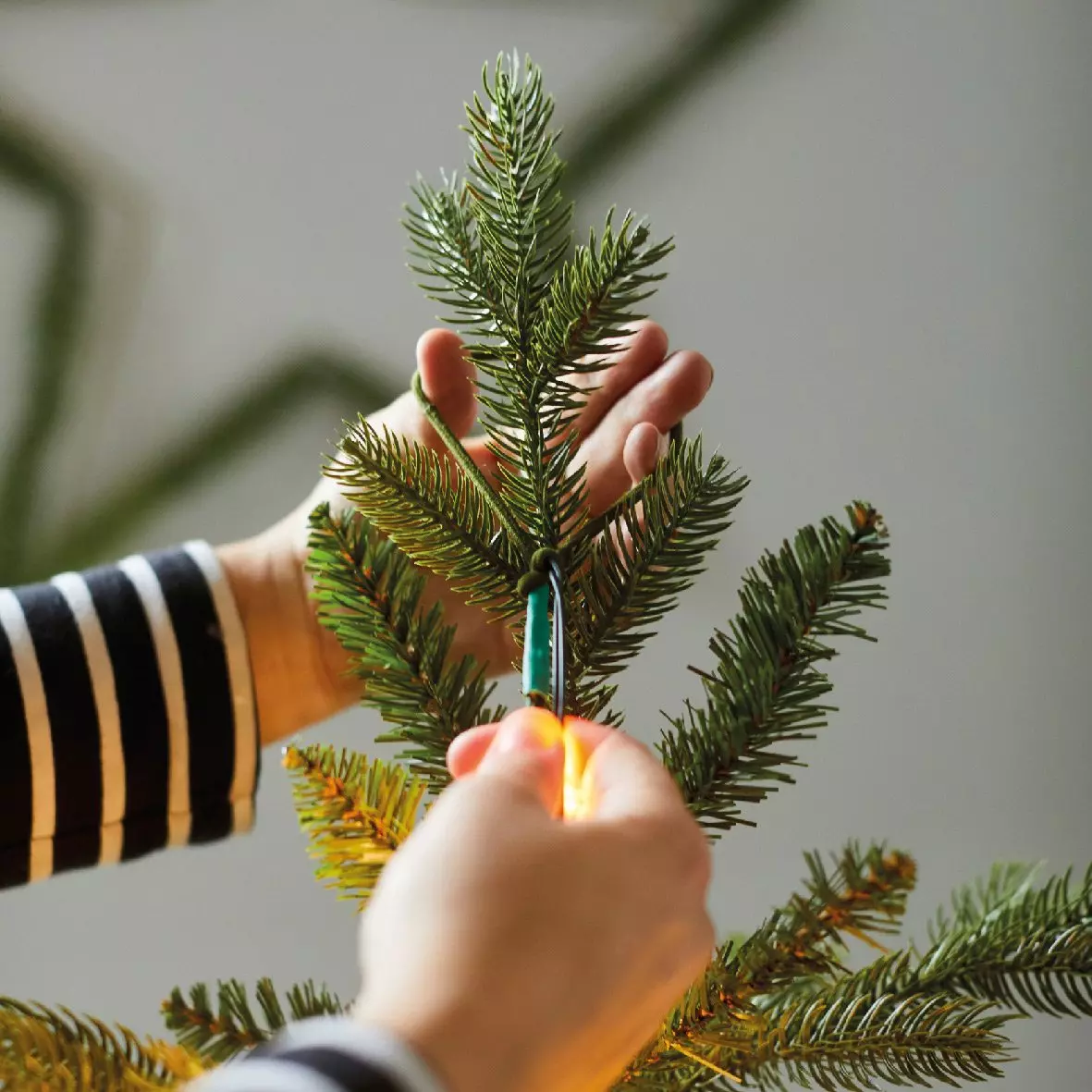 Cortina de luces para árbol Micro led H2,40 m Blanco cálido 832 LED 3