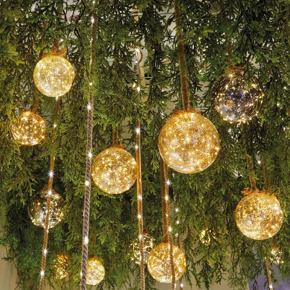 Suspension lumineuse à piles Balle Blanc chaud 30 LED 2