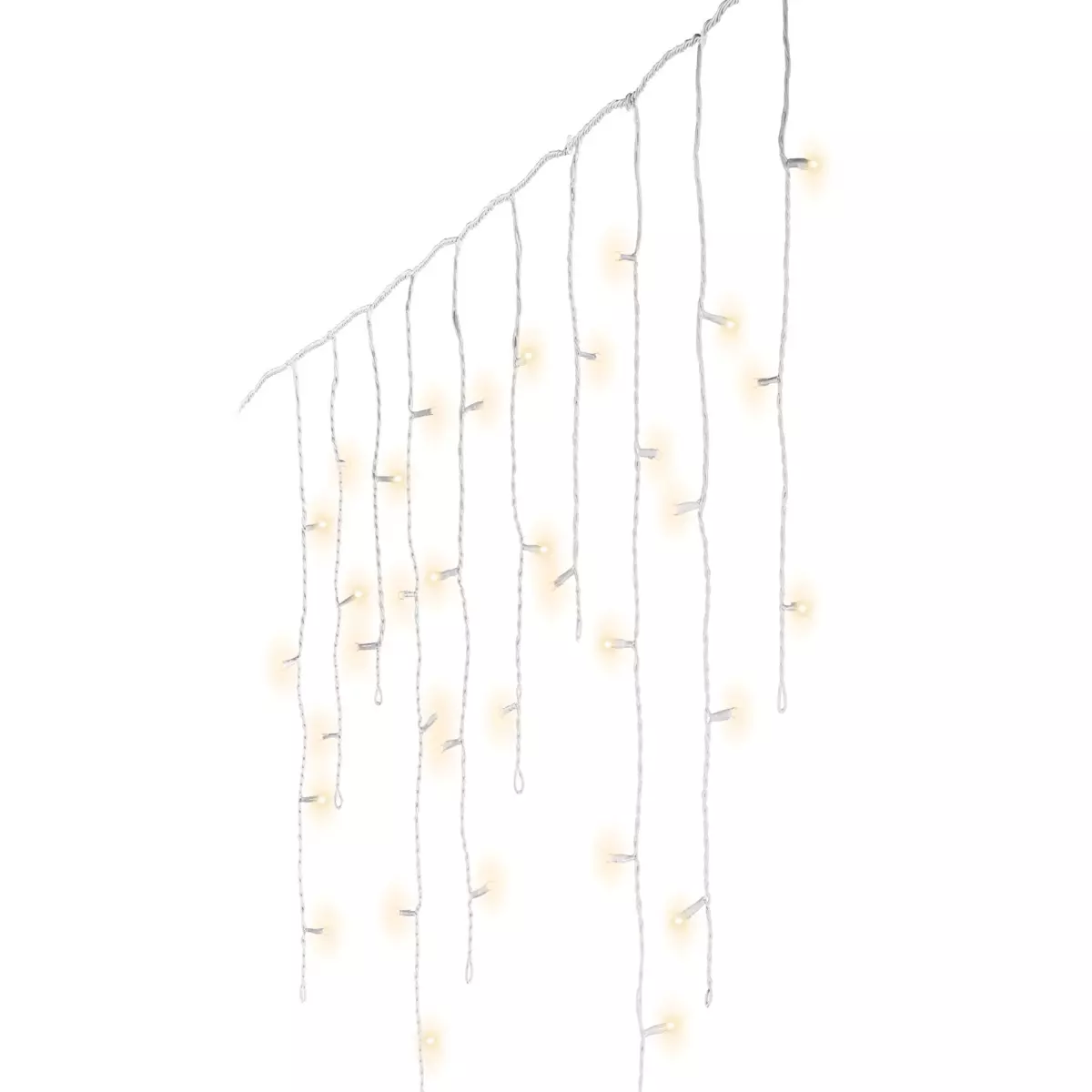 Estalactitas de luces 7,35 m Blanco cálido 250 LED CB Sistema Connect 24 V 2
