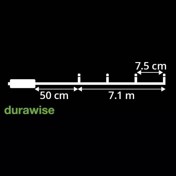 Ghirlanda luminosa Durawise 7,10 m Bianco freddo 96 LED CN 6