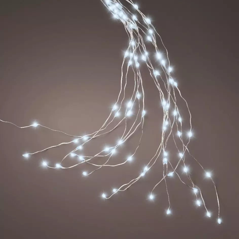 Cortina de luces para árbol Micro led H2,40 m Blanco frío 832 LED 4