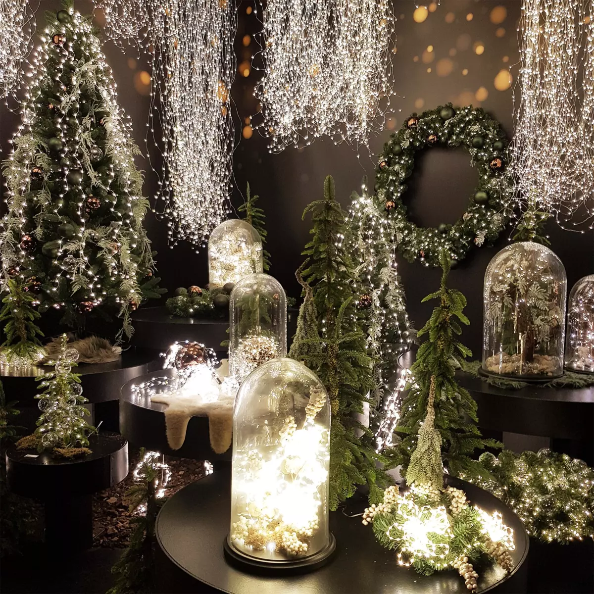 Rideau pour sapin Flashing light Micro led H2,10 m Blanc chaud 672 LED 7