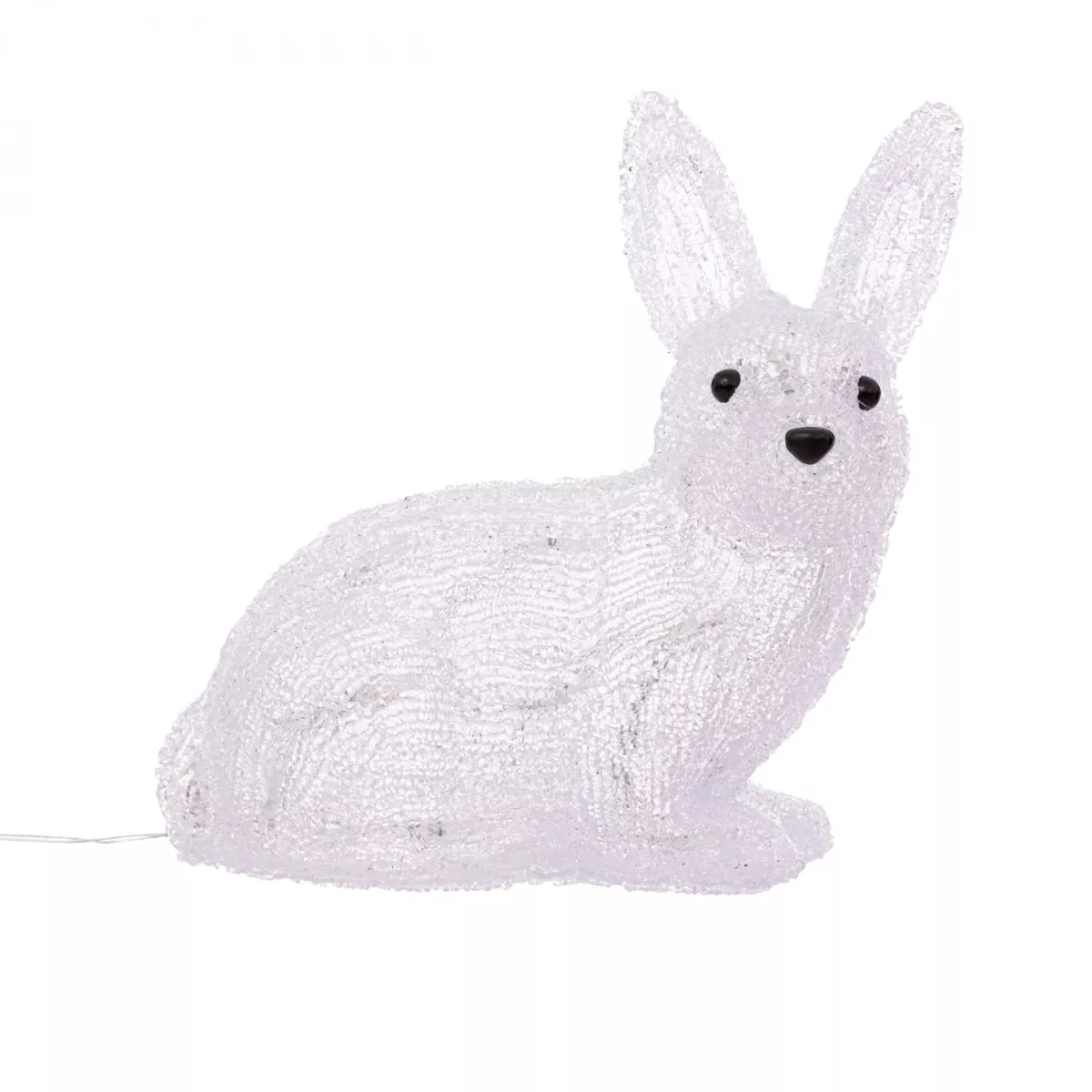 Petit lapin lumineux solaire 30 LED (H26 cm) Blanc froid
