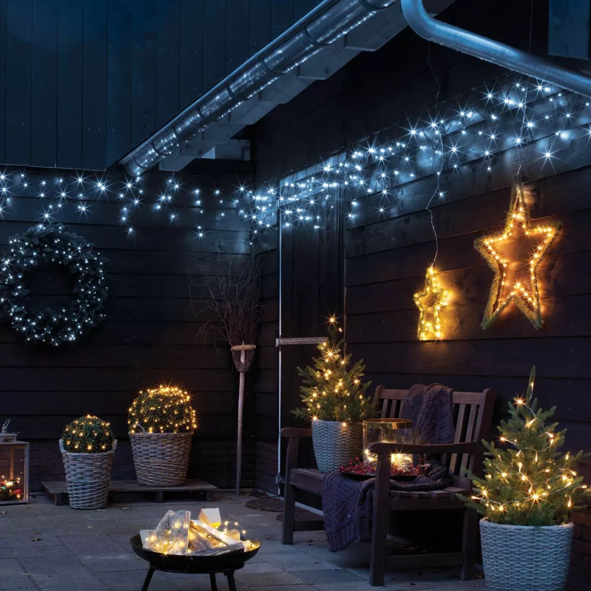 Stalattite luminosa lung.11 m Bianco freddo 259 LED CN 2