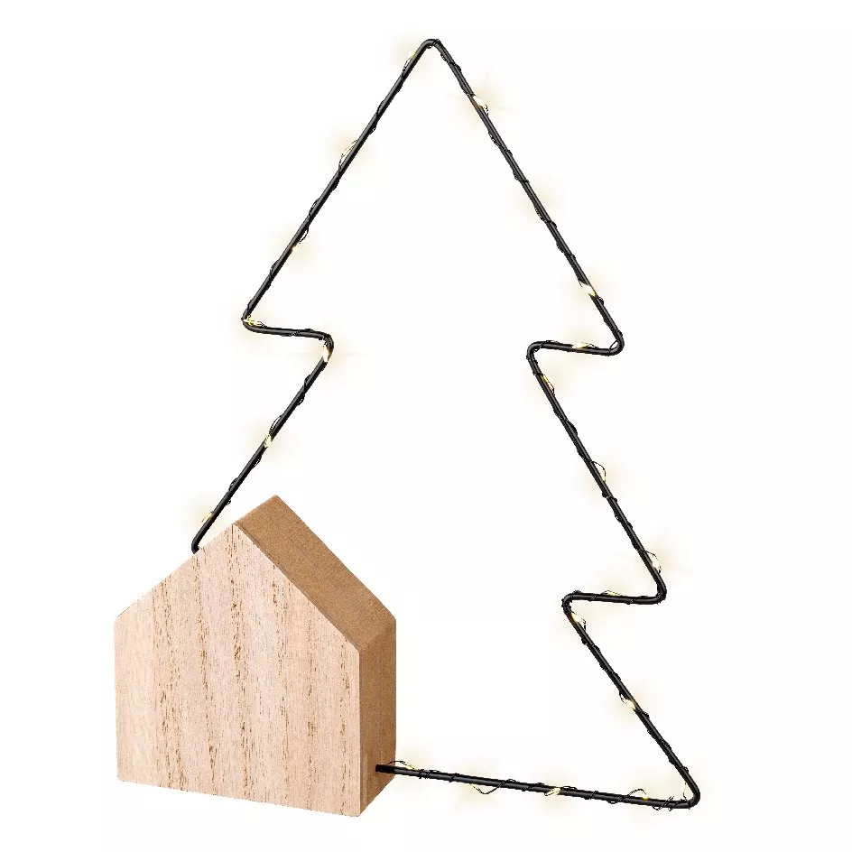 LED Tanne Alpina batteriebetrieben Klein Warmweiß 22 LEDs