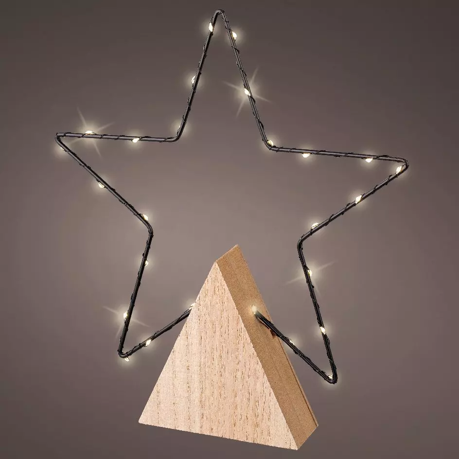 Étoile lumineuse Lumi à piles PM Blanc chaud 2