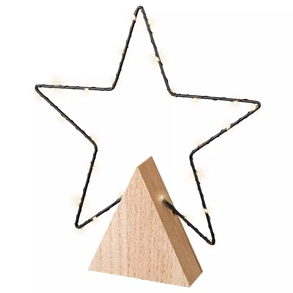 Étoile lumineuse Lumi à piles PM Blanc chaud 3