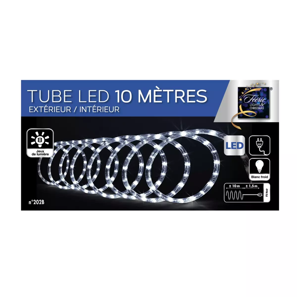 Verlichte slang 10 m Koud wit 180 LED 4