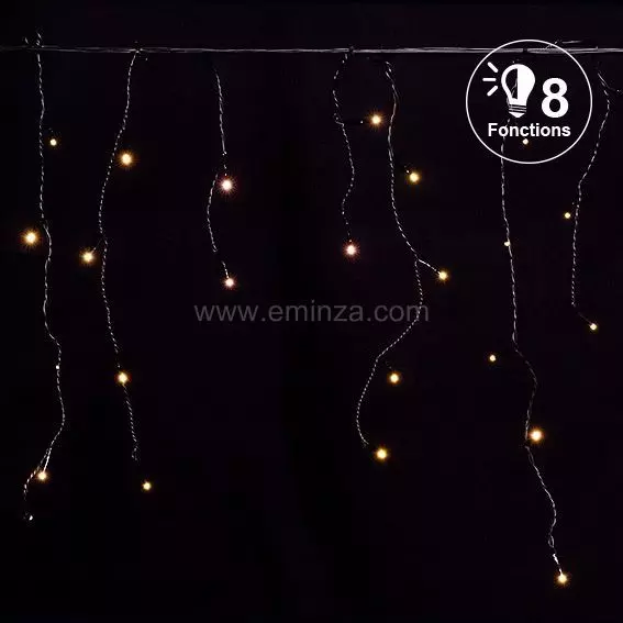 Estalactitas de luces  7,50 m Blanco cálido 175 LED CN 2