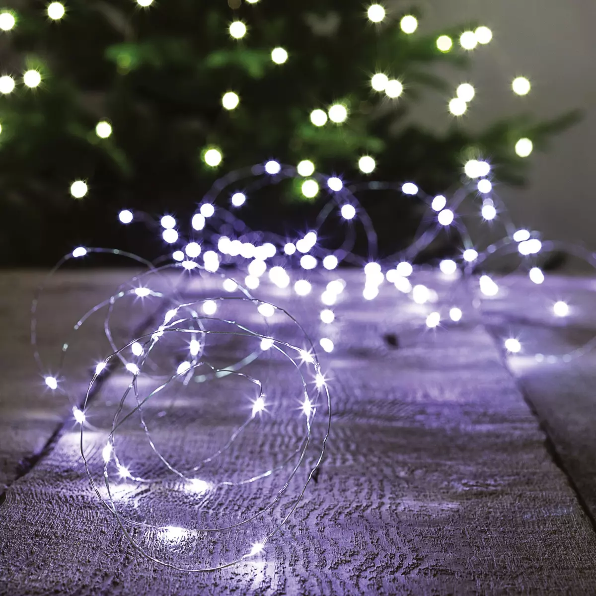 Luces de Navidad Solar 30 m Blanco frío 300 Micro LED Coper CA 1