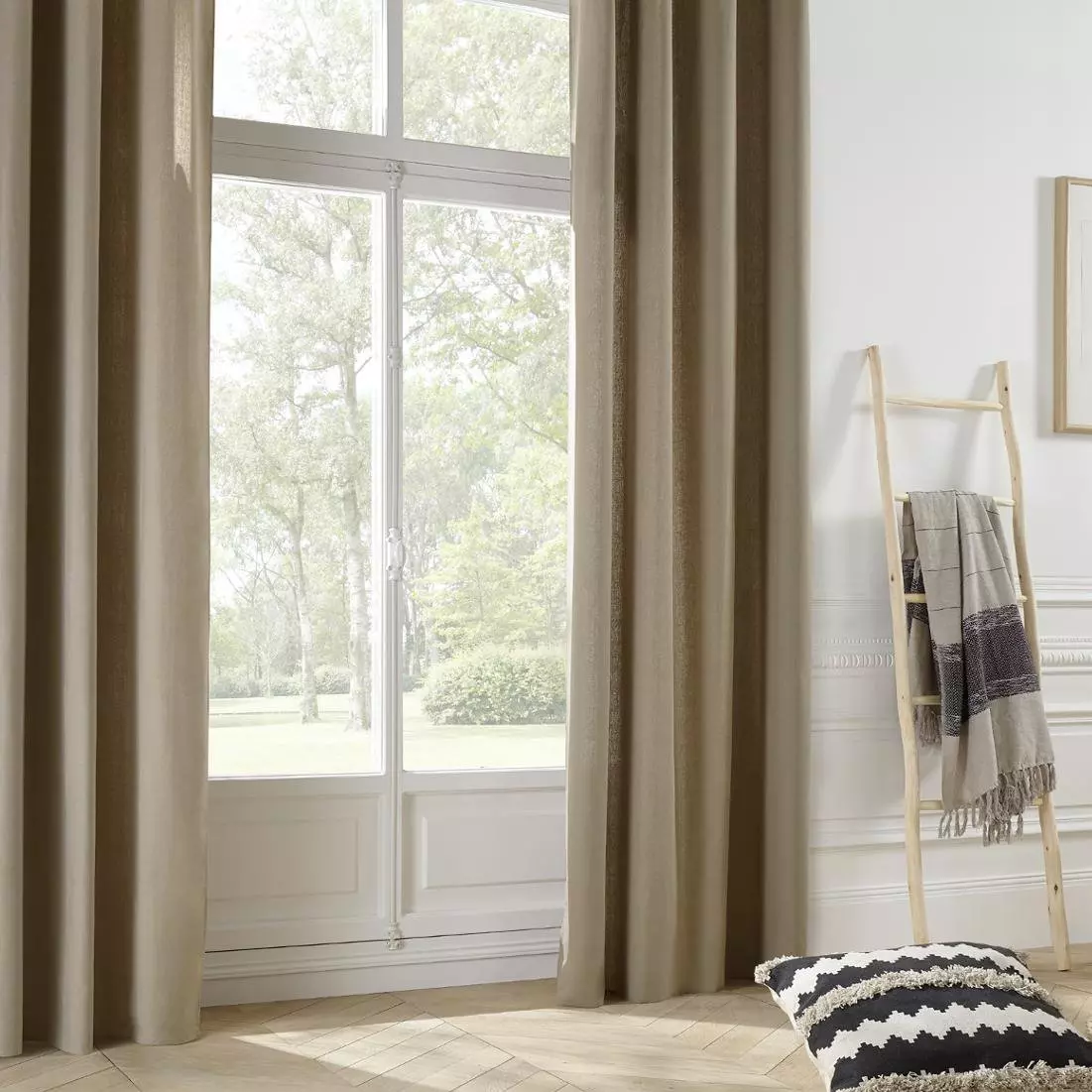 Cortina semi opaca (140 x 260 cm) Datara Verde oliva 1