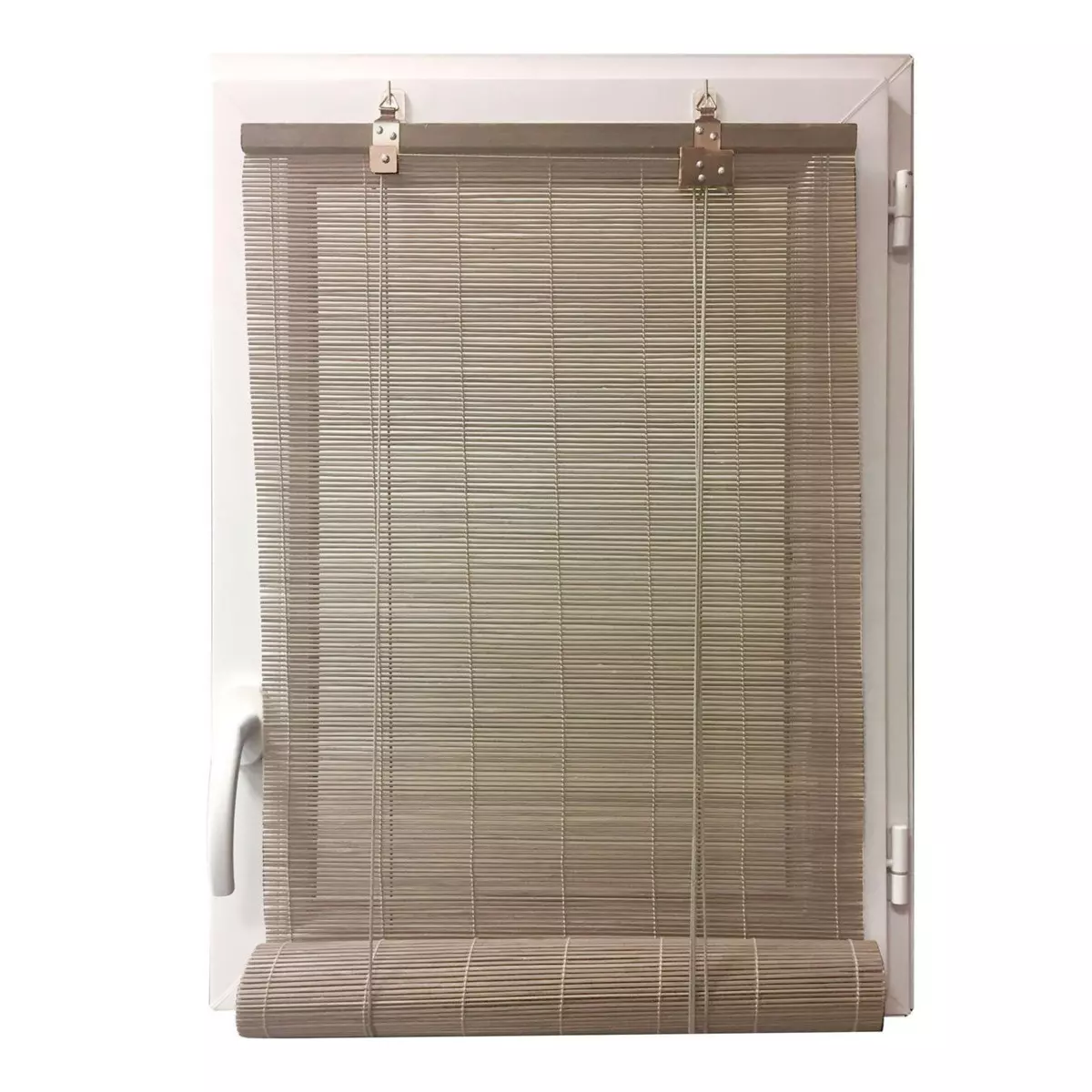 Store enrouleur à baguettes (60 x 180 cm) Bambou Gris 2