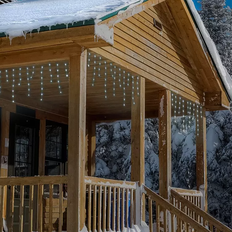 Stalactite lumineuse L7,10 m Icicle Blanc froid 360 LED CT 1