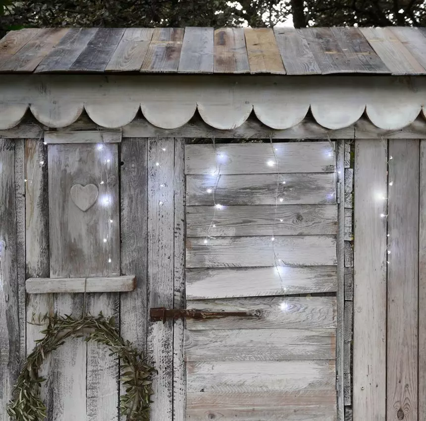 Stalactite lumineuse L2,50 m Blanc froid 100 Micro LED CA 1