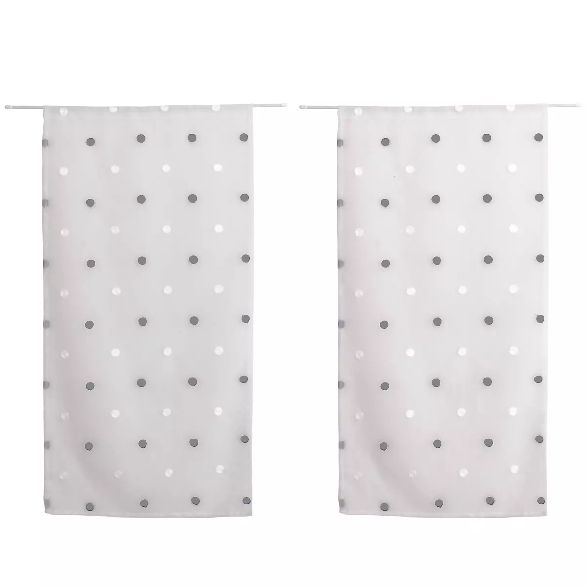 Paire de voilage (60 x 120 cm) Smarties Blanc 2