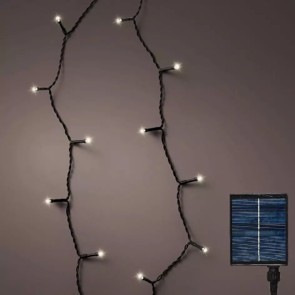Luces de Navidad Solar  18 m Blanco frío 240 LED 2
