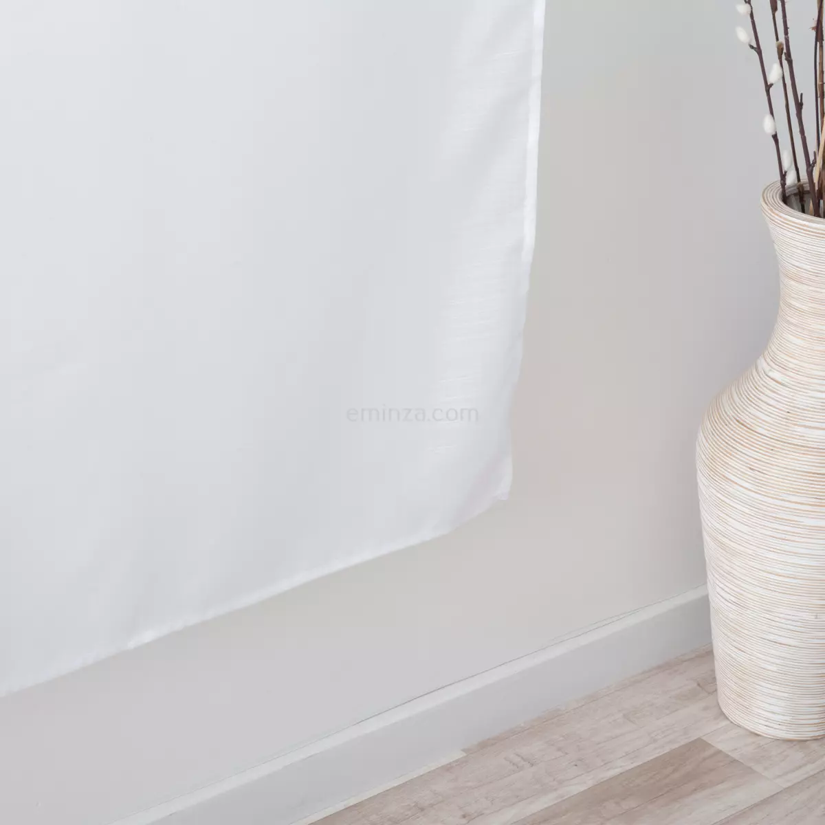 Voilage vitrage (70 x 200 cm) Etamine givrée Blanc 5