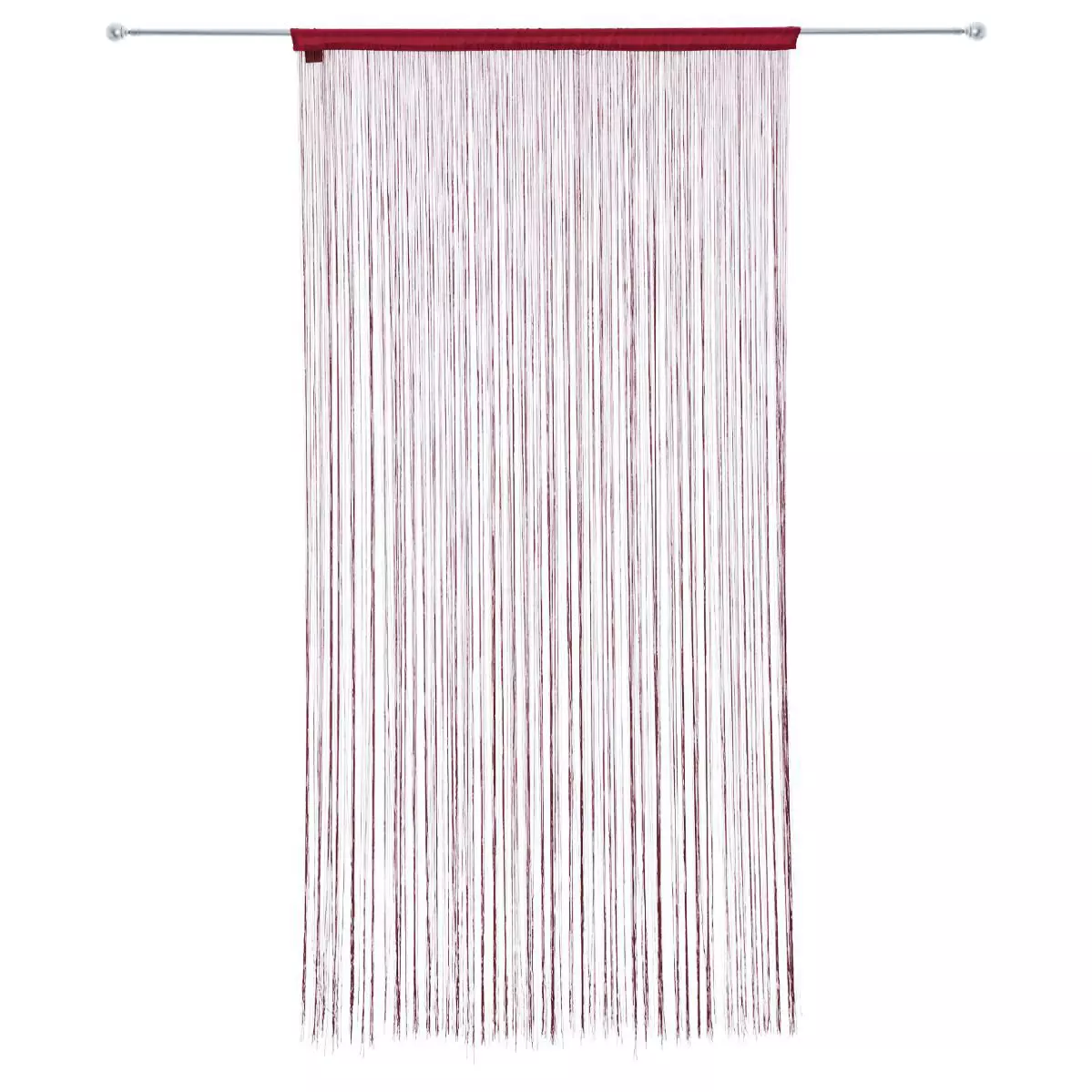 Cortina de hilo (90 x A200 cm) Liso Rojo granate 2