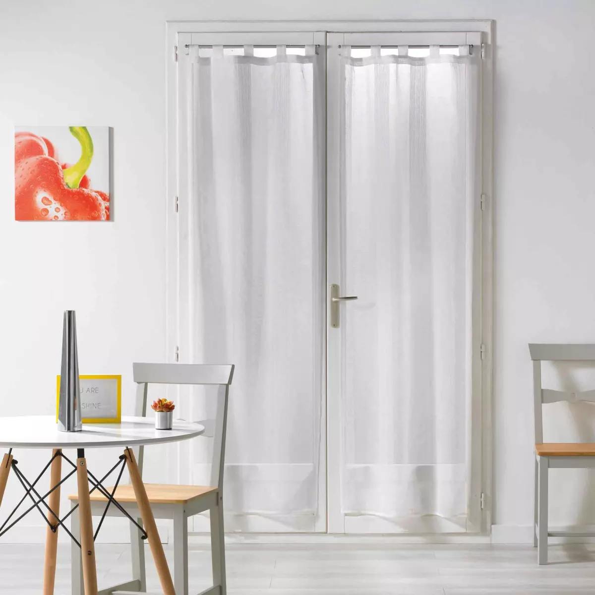 Par de visillos (70 x 200 cm) Salina Blanco 1