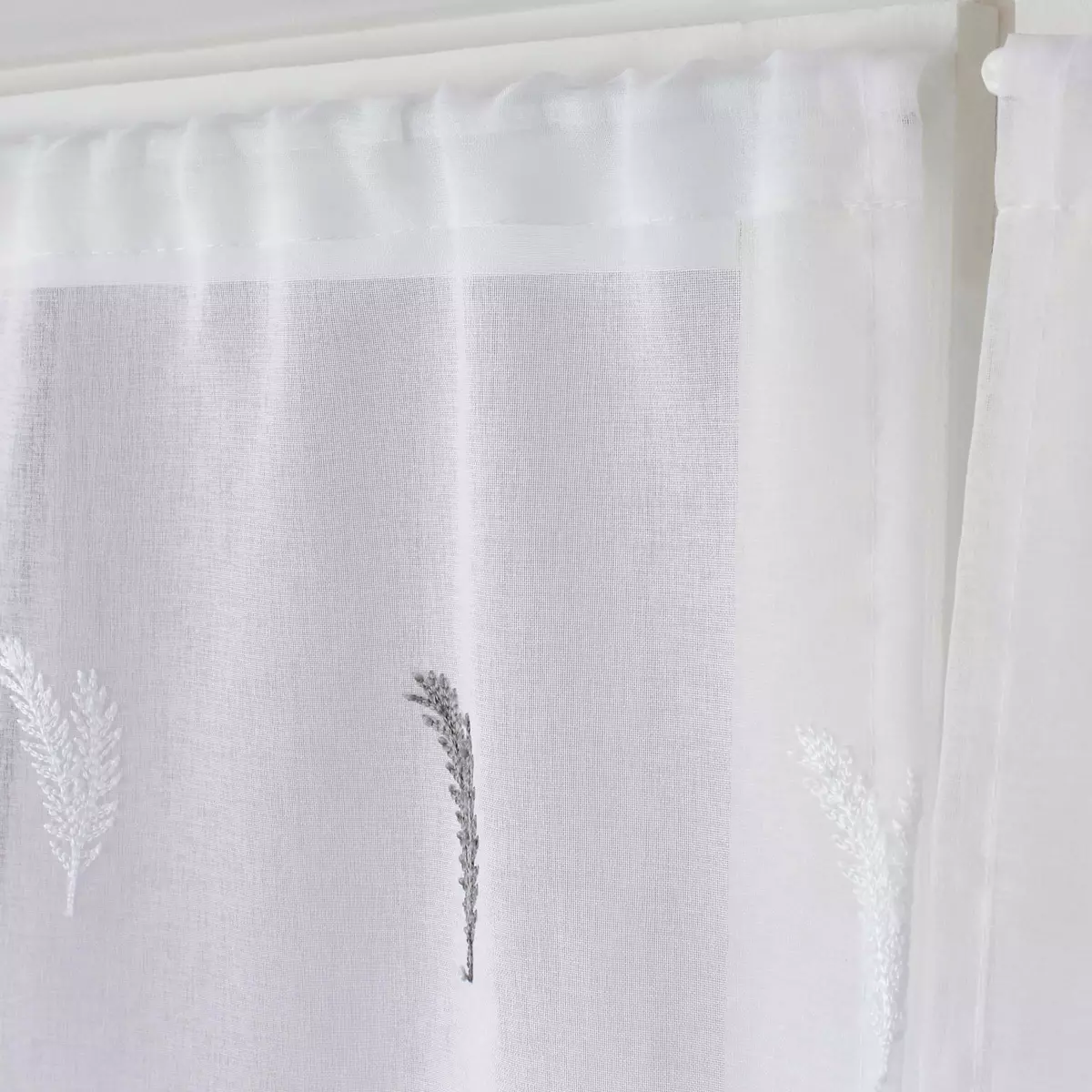 Paire de voilages (60 x 120 cm) Calisson Grise 2