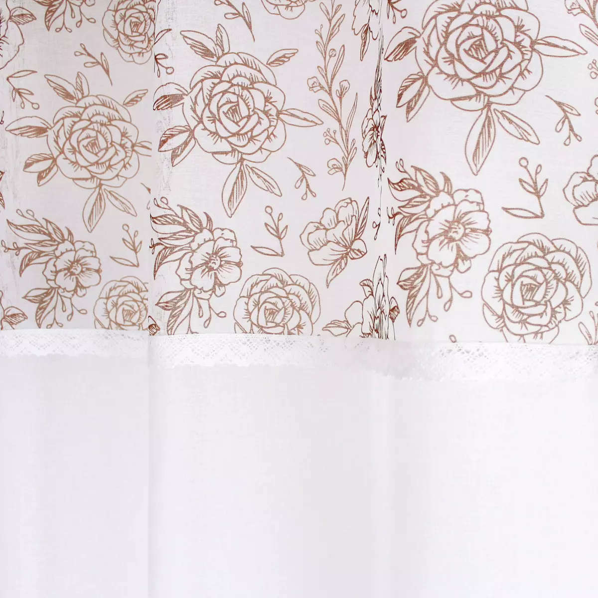 Tenda trasparente (140 x 240 cm) Rosa Marrone 4