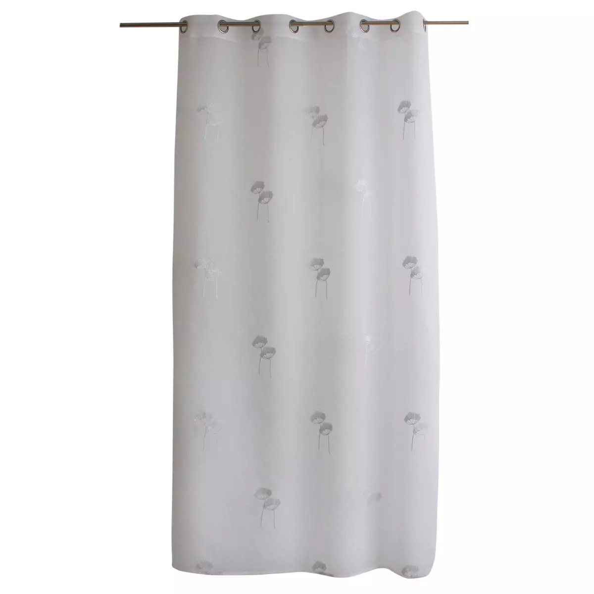 Voilage brodé (140 x 240 cm) Cosmos Blanc 4