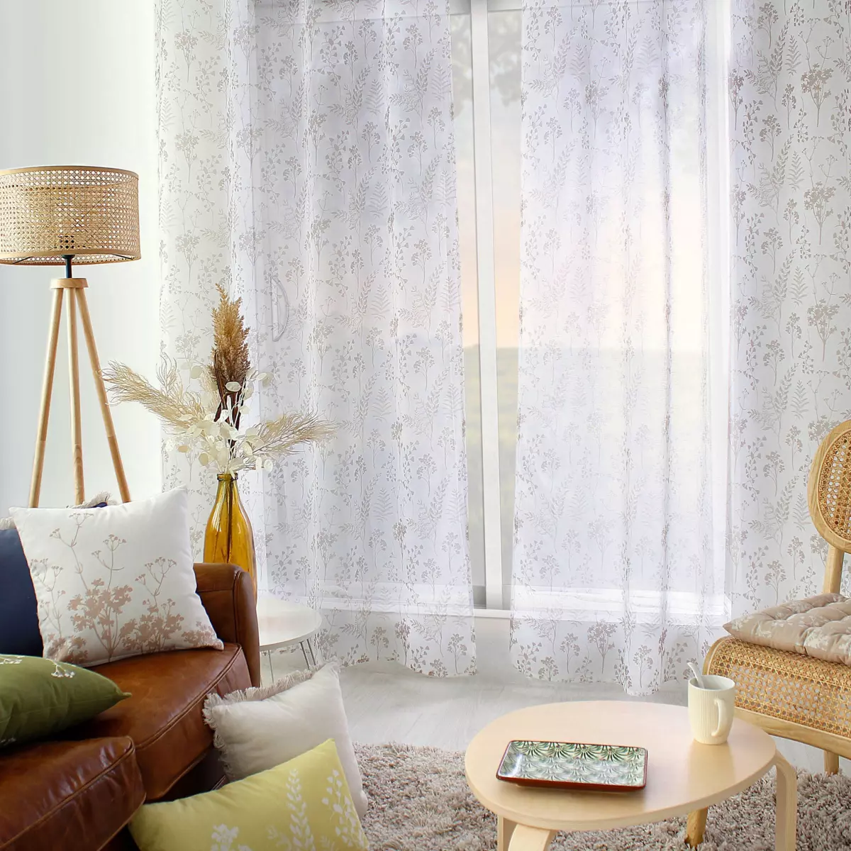 Voilage (140 x 240 cm) Herbier Beige 3