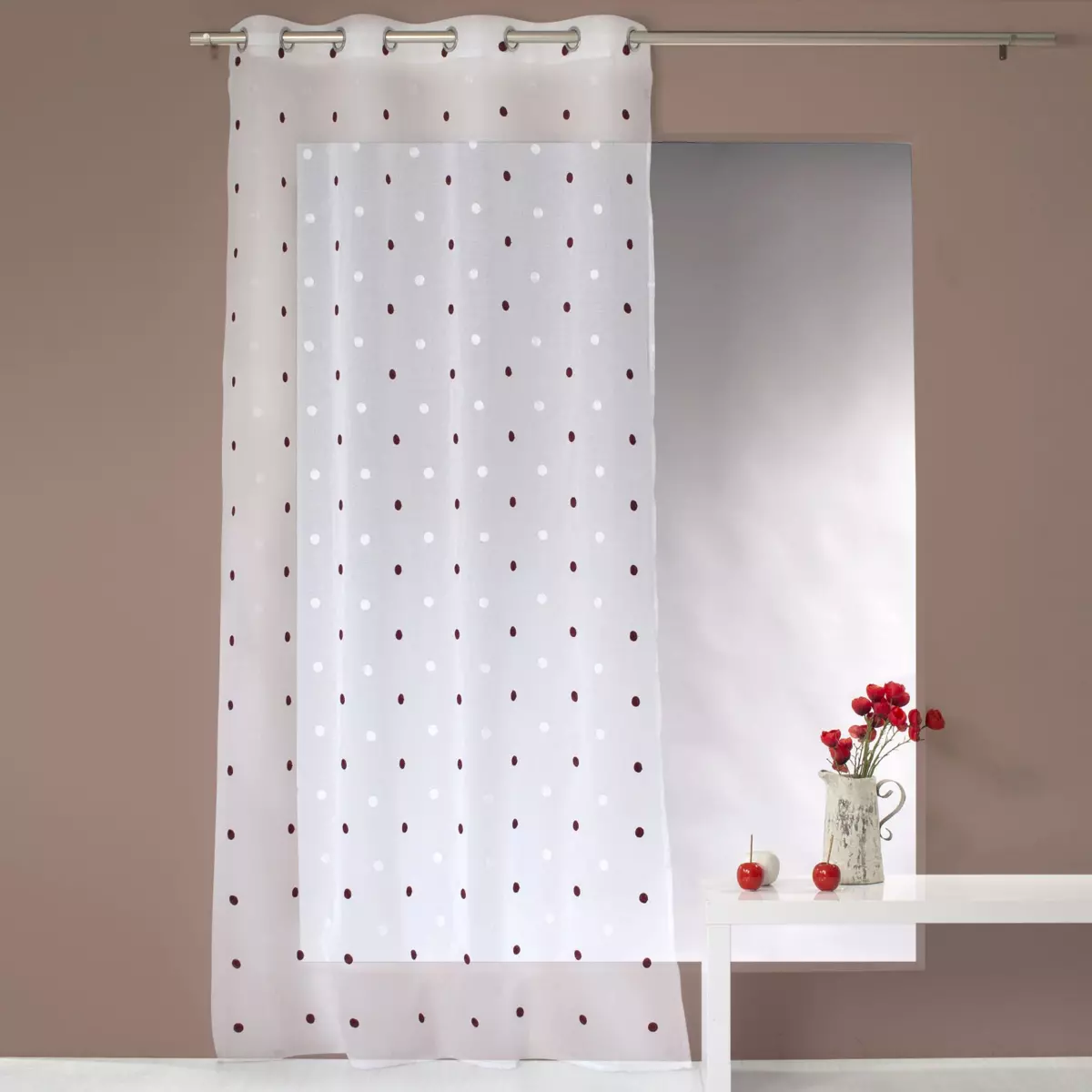 Voilage (140 x 240 cm) Smarties Bordeaux 2