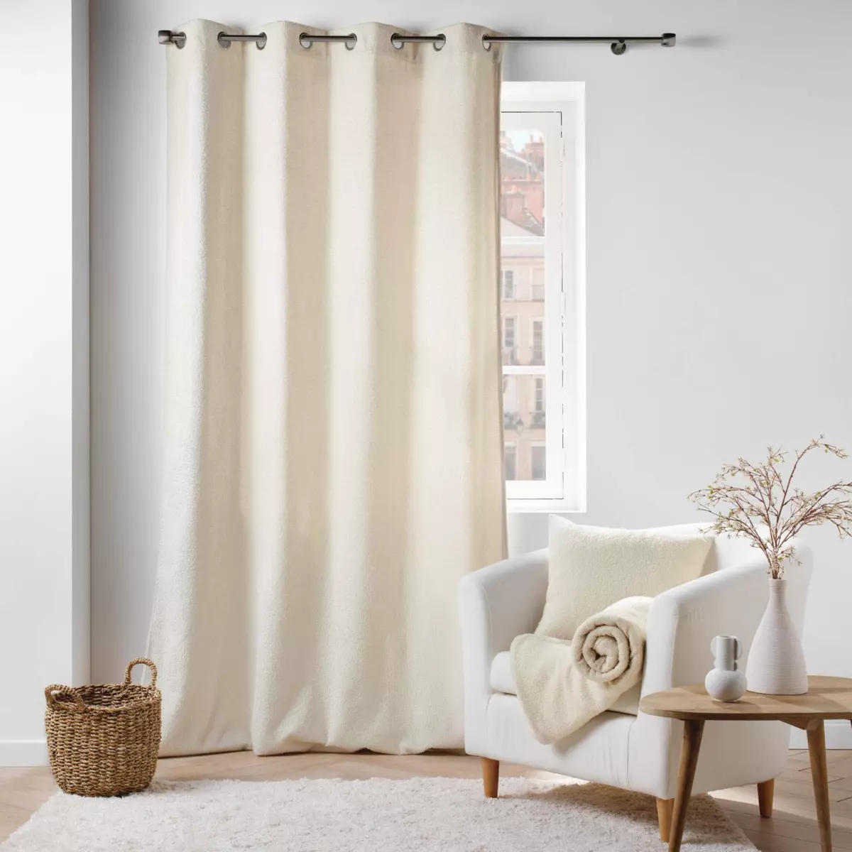 Tenda riccio (140 x 240 cm) Wooly Ecru