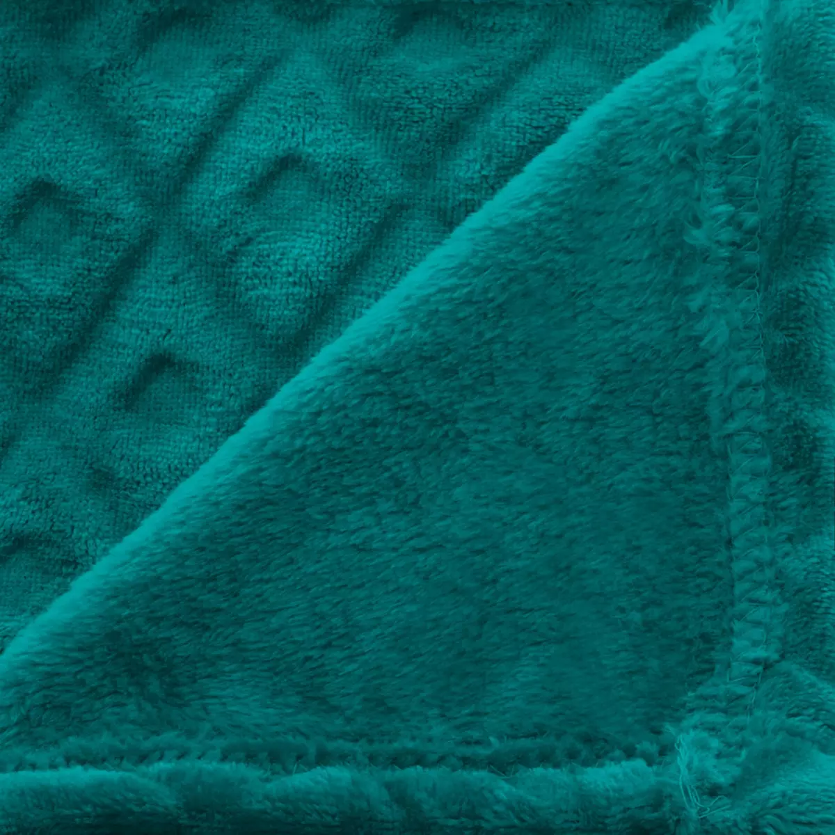 Kuscheldecke (230 cm) 3D Losange Petrolblau 3