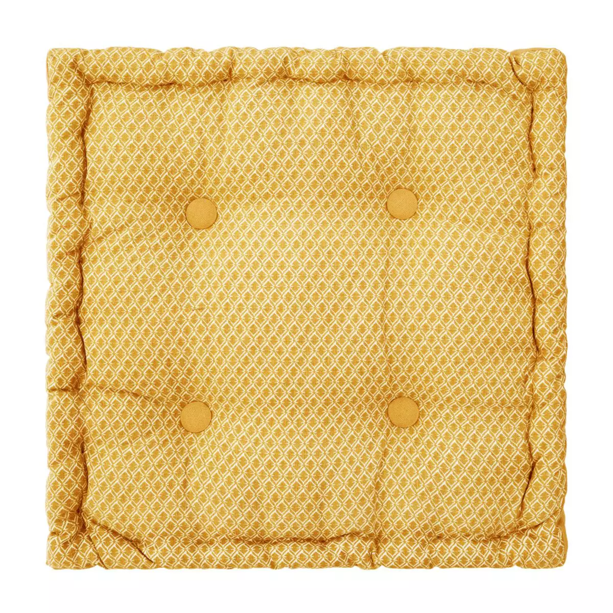 Coussin de sol carré (40 cm) Otto Jaune ocre 1